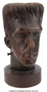 Fred Gwynne "Herman Munster" prop plaster head from Episode: "Prehistoric Munster" from The Munsters....