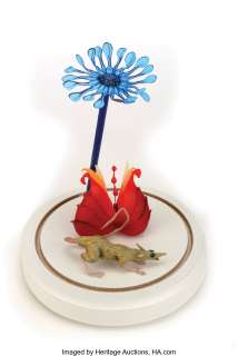 Coraline screen used rat puppet with used electric flower and purple static flower....