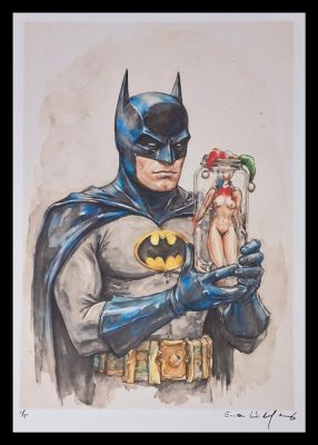 Batman and little Harley - Vintage edition by Emma Wildfang - Large size | Catawiki