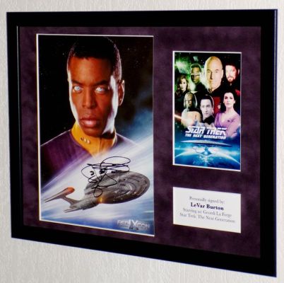 Star Trek - LeVar Burton (Geordi La Forge) Premium Framed, signed + COA | Catawiki