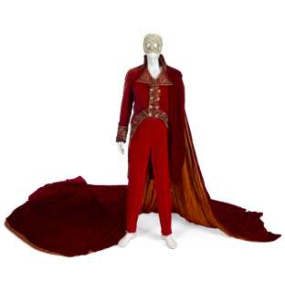 Lot 858 - GERARD BUTLER THE PHANTOM OF THE OPERA RED DEATH TAILCOAT AND STUDIO IMAGE