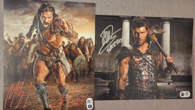 Spartacus - Liam Mclntyre (Spartacus) and Manu Bennett (Crixus) | Catawiki