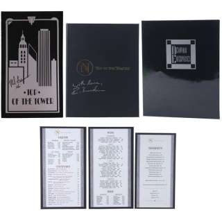 The Young and the Restless - Lot 32 - Cast-Signed Top of the Tower Sign, Menus, and Newman Enterprises Folder