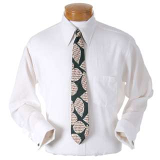 THE NATURAL - Roy Hobbs (Robert Redford) Green 1930s Tie with Repeating Leaf Pattern | The Golden Closet