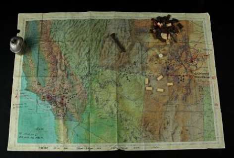 Terminator Genisys - Lot 16 - John Connor‘s (Jason Clarke) Map and Improvised Strategy Markers