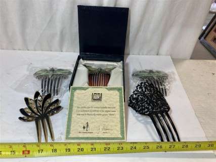 1997 "Titanic" Rose Butterfly Comb J.Peterman Replica COA + other hair combs | misc / divers