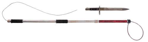 The Walking Dead Merle Production-Used Stunt Rubber Bayonet and Walker Grabber – Season 3 – 58 x 2, 14.5 x 3 – AMC LOA | Goldin