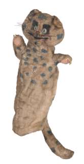 A “Time for Beany?? Spotted Cat Puppet. | Van Eaton Galleries