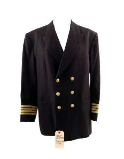 Lot 20 - Crimson Tide Capt. Ramsey (Gene Hackman) Naval Officer‘s Black Dress Jacket Costume