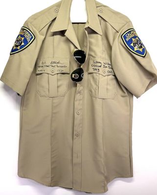 ERIK ESTRADA LARRY WILCOX Signed Auto Police Shirt TV "CHIPS" With Ray Bans JSA | Activity Auctions