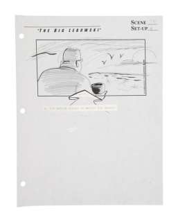 The Big Lebowski | One Page, Scene 76 / Set-Up 4 | "Scattering Donny’s Ashes Scene" Original Storyboard | Julien’s