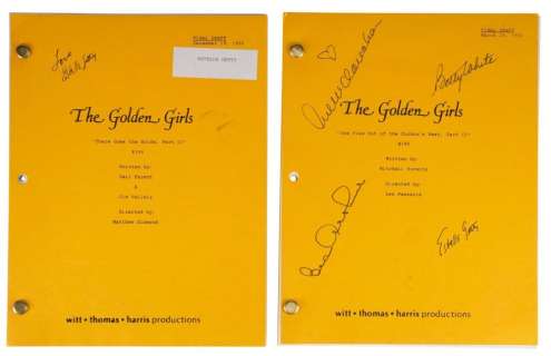 THE GOLDEN GIRLS (1985-1992) - Lot #656 : Key Cast-Autographed "One Flew Out of the Cuckoo‘s Nest, Part II" Script with Estelle Getty-Autographed "There Goes the Bride, Part II" Script