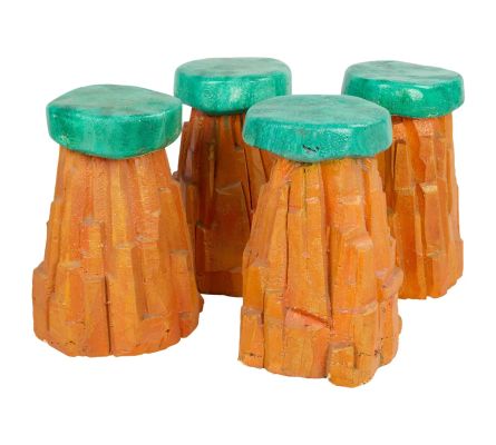 The Flintstones in Viva Rock Vegas - Lot #283 - Four Rock Vegas Poolside Bar Stools