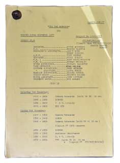 THE TWO RONNIES - ORIGINAL 1977 BBC CAMERA SCRIPT | Auctioneum Ltd