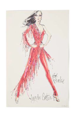 Lynda Carter | 1980 “Encore!” Bob Mackie Costume Illustration | Julien’s