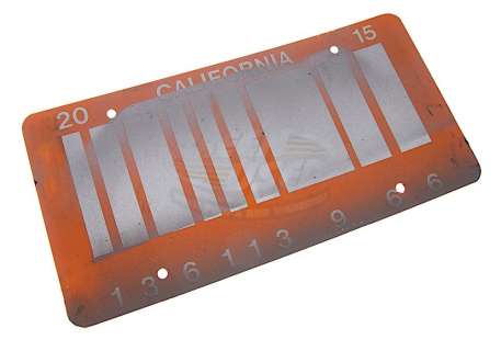 Back To The Future 2 - DeLorean Barcode License Plate | ScreenUsed