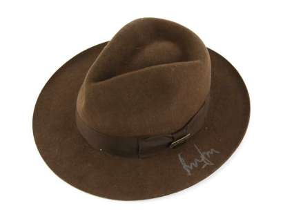 Indiana Jones - Official fedora hat signed on the brim in white pen by Harrison Ford, size medium. | Ewbank’s