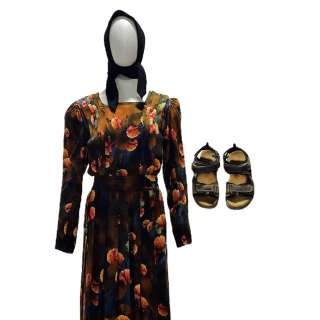 Women Talking Mejal’s Michelle McLeod Long Sleeve Dress, Slip, Prayer Cover, Pocket & Sandals | VIP Fan Auctions