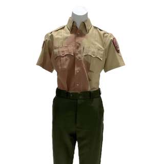 Lot 3 - The Blackening Officer White‘s Short Sleeve, Button-Front Shirt & Zip-Front Pants