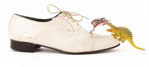 Lot 763 - James Gandolfini "Virgil" shoe with special FX Swiss Army knife rig from True Romance.