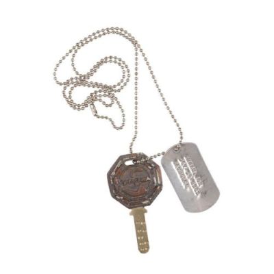 LOST (T.V. SERIES, 2004-2010) - Lot #951 : Kelvin Joe Inman‘s (Clancy Brown) DHARMA Initiative Swan Station Hatch Key and Dog Tag