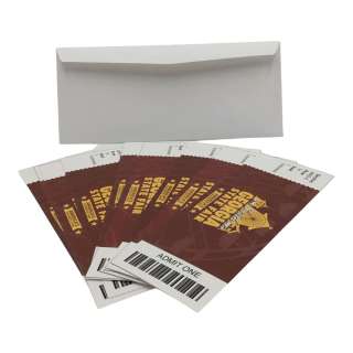 Lot #86: Heels Ace Spade Alexander Ludwig Screen Used Georgia State Fair Envelope & Tickets (12) Sc 31 Ep 108