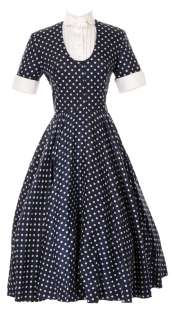 Lot 945 - Lucille Ball signature "Lucy Ricardo" polka dot dress designed by Elois Jenssen for I Love Lucy.