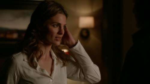 Stana Katic Castle Screen Worn Blouse Sleeper | Piece of the Past