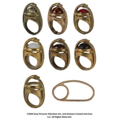 Wheel of Time, the (T.V. Series, 2021-2023) | Lot  261. Collection of Great Serpent Rings and Forsaken Ring | Propstore