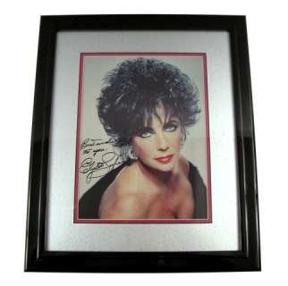 Elizabeth Taylor Large Color Signed Matted & Framed Photo | Premiere Props