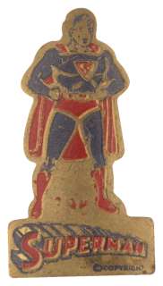 SUPERMAN 1941 FLEISCHER STUDIOS ANIMATED CARTOON PREMIUM PIN. | Hake’s
