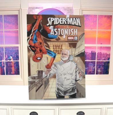 JOSÉ ANDRÉS x SPIDER-MAN: SIGNED COMIC BOOK POSTERS from THE LATE SHOW