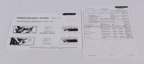 James Bond 007 Tomorrow Never Dies (1997) Banner sequence storyboards, 9 pages and in black &… | Ewbank’s