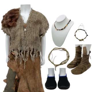 Materialists Child 2 Adele Screen Worn Poncho, Skirt, Belt, Necklace, Bracelet, Wrapped Shoes & Water Shoes Ch 1 | VIP Fan Auctions