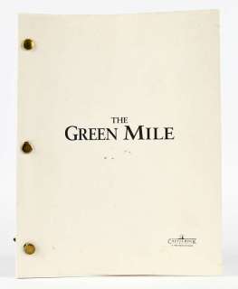 Lot 4265 - The Green Mile (1999) Original production script from Stephen Kings 1999 fantasy drama, The Green…