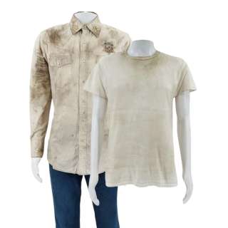 Eddington Joe (Joaquin Phoenix) Screen Worn Button-Up Shirt, Undershirt, Jeans & 2 Collars Pins Ch 11c Sc 111-113 | VIP Fan Auctions