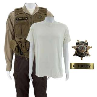 Eddington Guy (Luke Grimes) Screen Worn Vest , Button-Up Shirt, T-Shirt, Pants, Deputy Badge & Name Badge Ch 1, 1a Sc 6-109 | VIP Fan Auctions