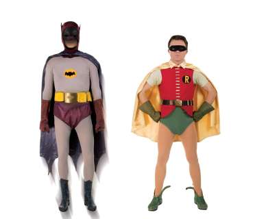 Lot 64 - The Dynamic Duo -‘Batman‘ complete Batsuit & ‘Robin‘ complete uniform from Batman.