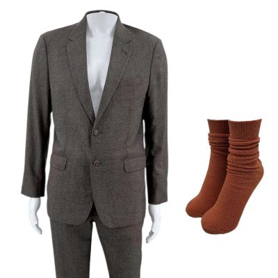 Lot 89: Play Dirty Parker Screen Worn Pant Suit & Socks Ch 6 Sc Multiple | VIP Fan Auctions