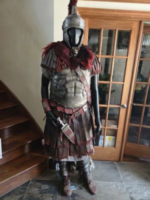 Spartacus armor Suit Real Leather Screen Worm, movie prop costume