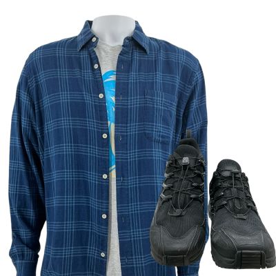 Mercy Chris Raven Screen Worn Shirt, T-Shirt & Sneakers Ch 10 Sc 24 | VIP Fan Auctions