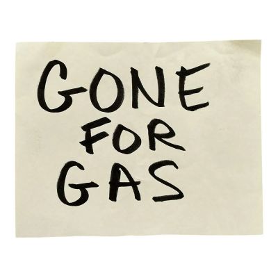 Crime 101 Davis Screen Used Gone For Gas Sign | VIP Fan Auctions