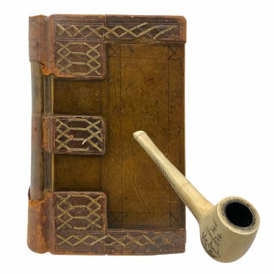 Lot 37: Wuthering Heights Heathcliff (Jacob Elordi) Screen Used Pipe & Book Sc 153 | VIP Fan Auctions