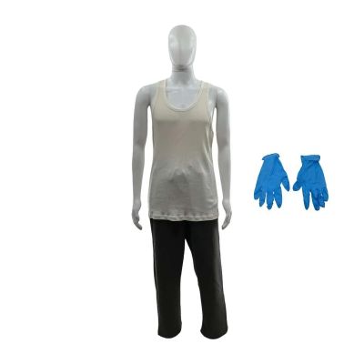 Lot 78: The Sheep Detectives Elliot Mathews Screen Worn Surgical Gloves, Sweatpants & Vest Ch 0 Sc 114p | VIP Fan Auctions
