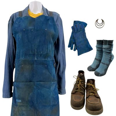 Lot 60: Poker Face Season 2 Felicity Price (Cynthia Erivo) Screen Worn Jumpsuit, Shirt, Socks, Gloves, Apron, Septum Ring & Boots Ch 1 Sc 7-11 Ep 201 | VIP Fan Auctions