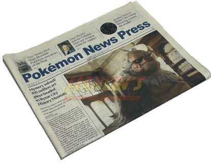Lot 299 - Pokémon Detective Pikachu (2019) - Pokemon News Press Prop Newspaper