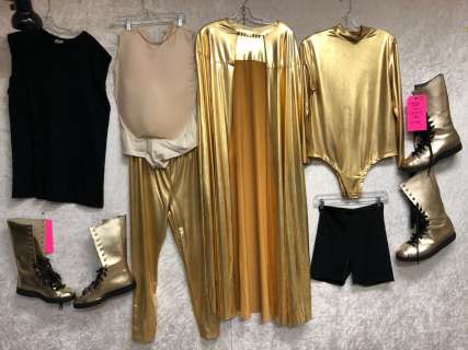 "Superhero Show" - Season 4 Ep. 9- #151 Hero Stunt - Complete golden wrestling outfit - includes rob | Direct Liquidation