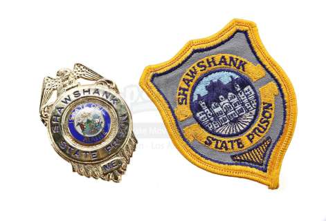THE SHAWSHANK REDEMPTION (1994) - Lot 618 - Captain Hadley‘s (Clancy Brown) Badge and Embroidered Patch