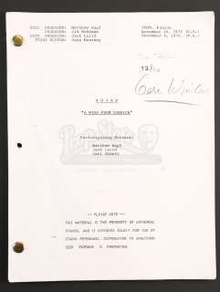 KOJAK - Production Script - "A Wind From Corsica"