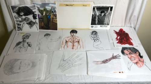 Lot 254 - "Smallville" 2003 - original concept sketches/drawings by Bill Terezakis